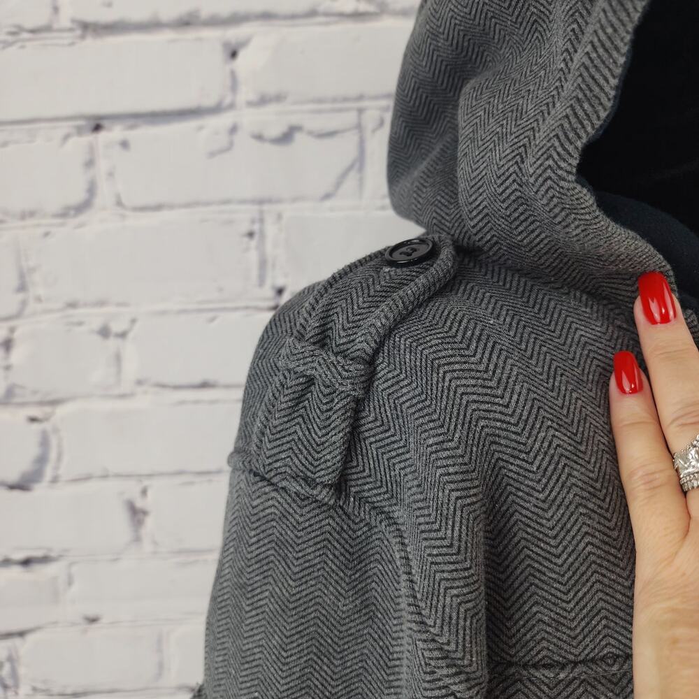 Empyre Jacket Mens Herringbone Hooded normcore Sweatshirt streetwear cabincore - Picture 7 of 12